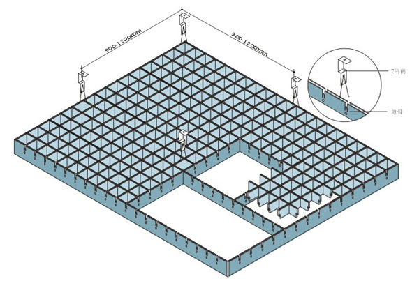 1200开放式格栅天花