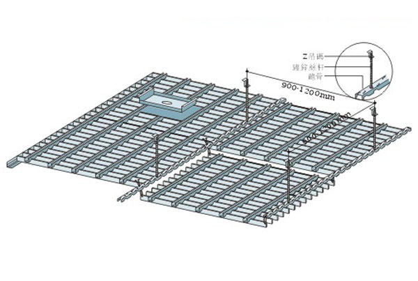 1400走廊式格栅天花